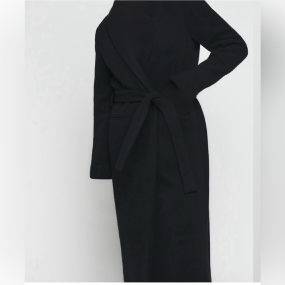 Reformation Jackets & Blazers - Reformation Downing Black Wool Blend Maxi Coat XL